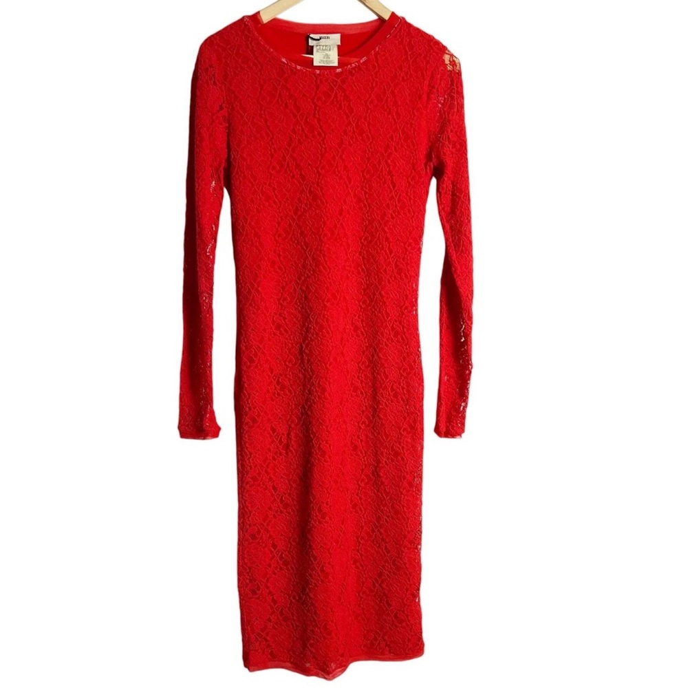 Fuzzi Italy Red Lace Dress